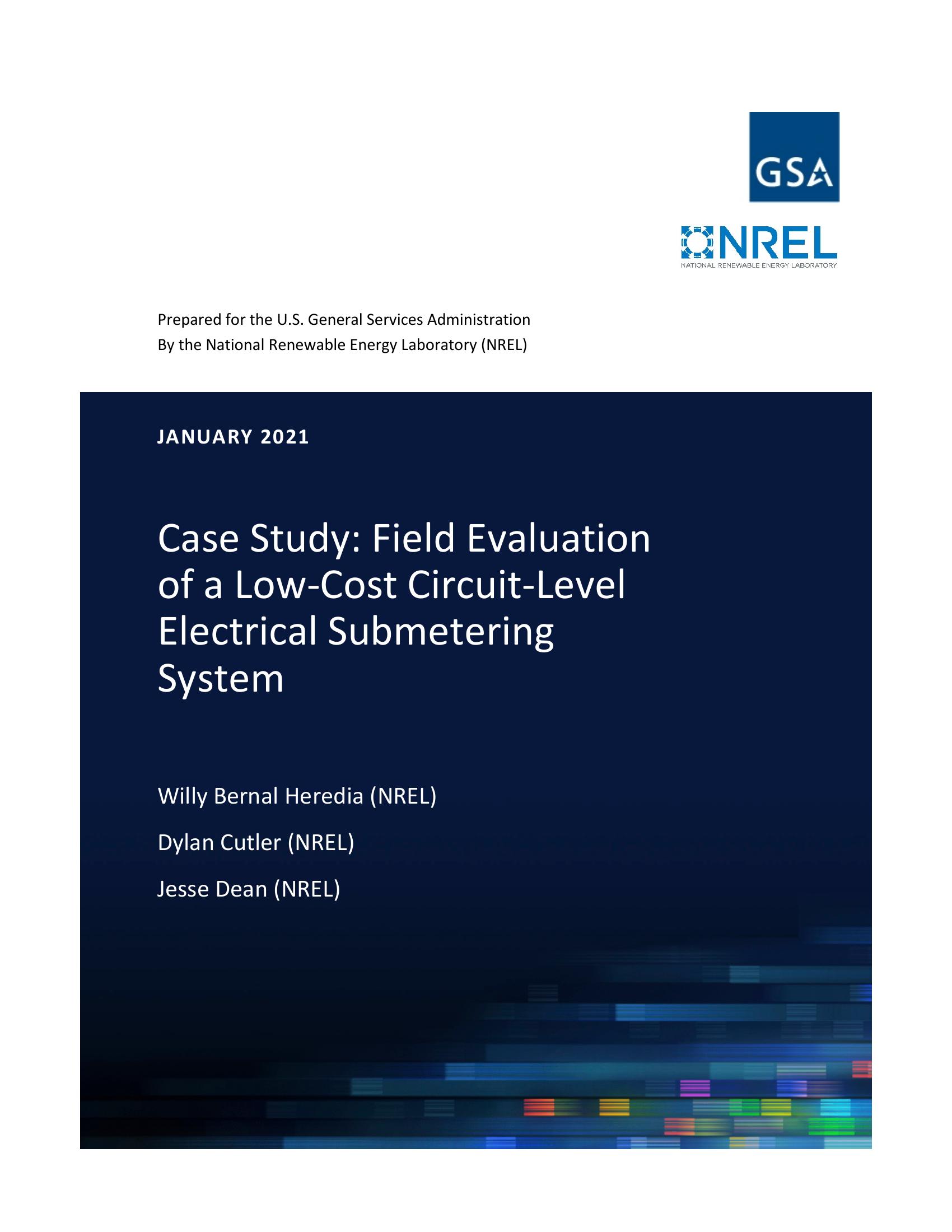 NREL – Low-Cost Circuit-Level Submetering case study preview
